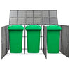 Triple Wheelie Bin Shed Anthracite 229x78x120 cm Poly Rattan