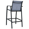Garden Bar Chairs 2 pcs Grey Textilene