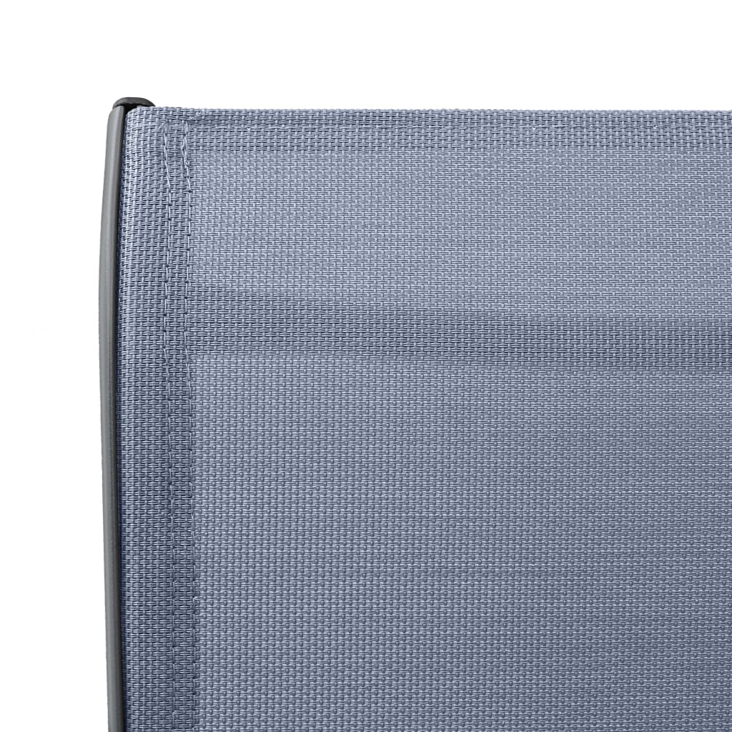 Garden Bar Chair | Set of 4 | Grey | Textilene, Steel | Standard