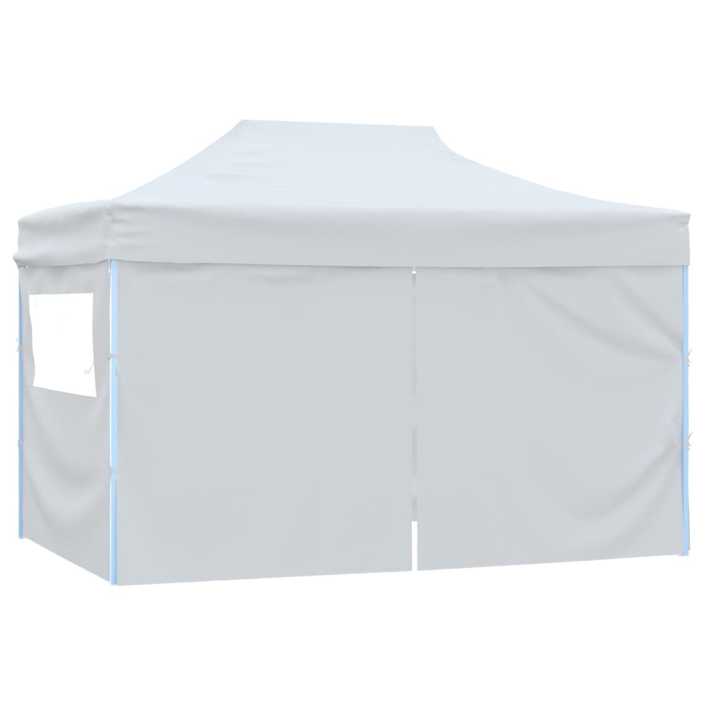 Foldable Party Tent with 4 Sidewalls 3x4.5 m White