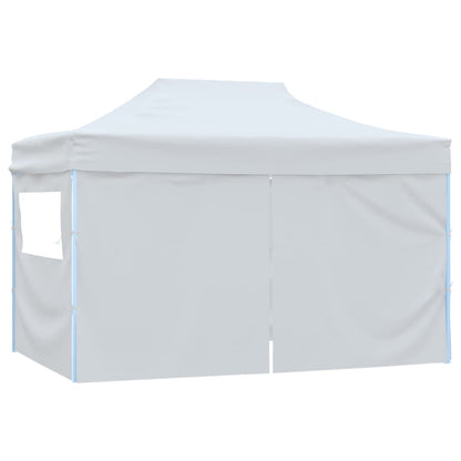 Foldable Party Tent with 4 Sidewalls 3x4.5 m White