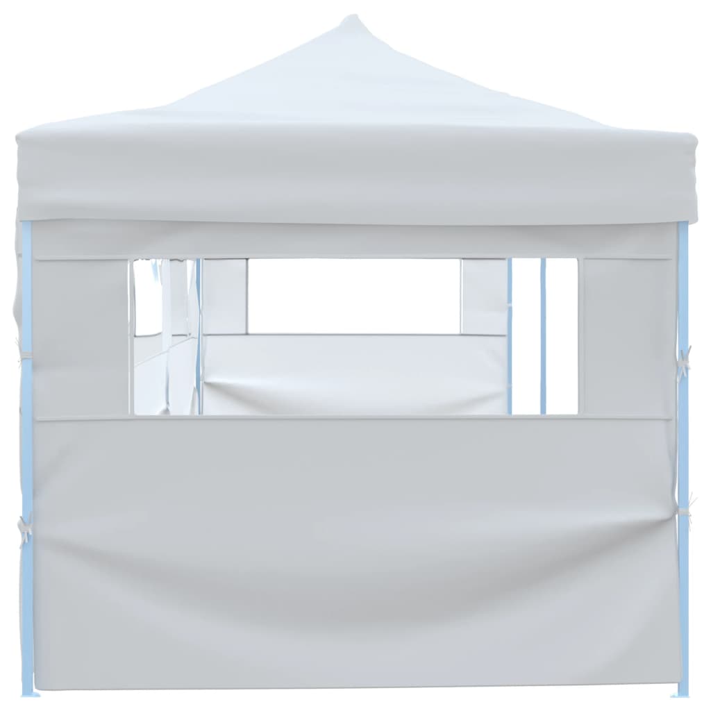 Folding Pop-up Party Tent with 5 Sidewalls 3x9 m White