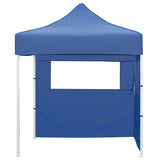 Professional Folding Party Tent with 2 Sidewalls 2x2 m Steel Blue