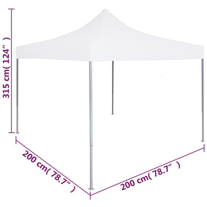 Professional Folding Party Tent 2x2 m Steel White