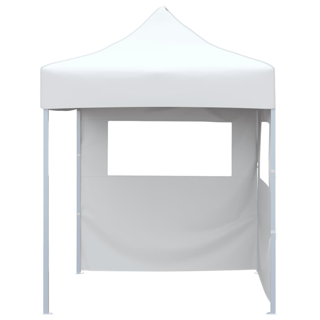 48887 vidaXL Professional Folding Party Tent with 2 Sidewalls 2x2 m Steel White