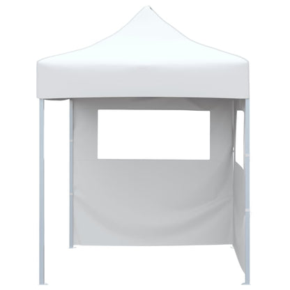 48887 vidaXL Professional Folding Party Tent with 2 Sidewalls 2x2 m Steel White