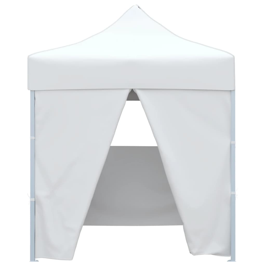 48888 vidaXL Professional Folding Party Tent with 4 Sidewalls 2x2 m Steel White