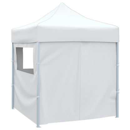 48888 vidaXL Professional Folding Party Tent with 4 Sidewalls 2x2 m Steel White