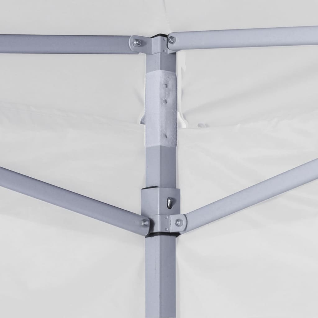 48888 vidaXL Professional Folding Party Tent with 4 Sidewalls 2x2 m Steel White