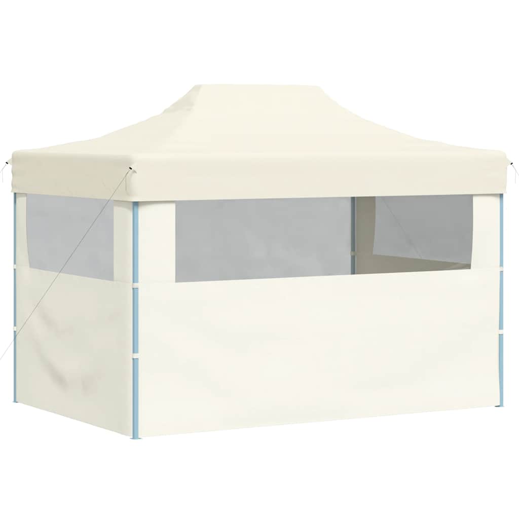 Professional Folding Party Tent with 3 Sidewalls 3x4 m Steel Cream