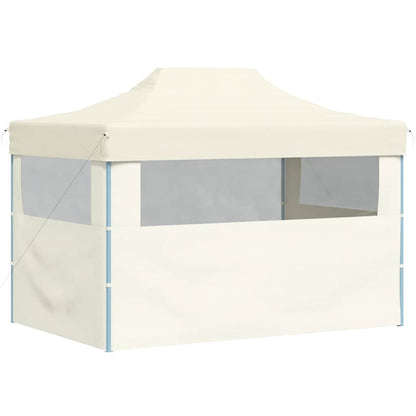Professional Folding Party Tent with 3 Sidewalls 3x4 m Steel Cream