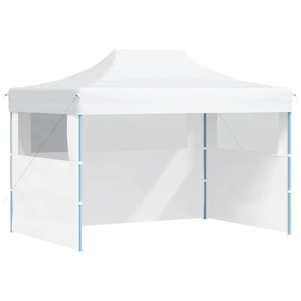Professional Folding Party Tent with 3 Sidewalls 280x410x315 cm Steel White