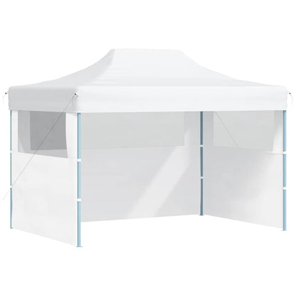 Professional Folding Party Tent with 3 Sidewalls 280x410x315 cm Steel White