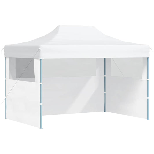 Professional Folding Party Tent with 3 Sidewalls 280x410x315 cm Steel White