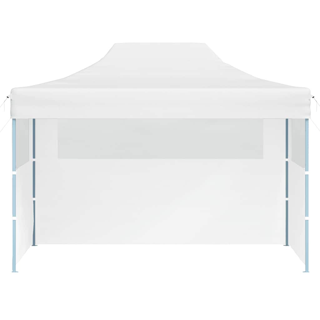 Professional Folding Party Tent with 3 Sidewalls 280x410x315 cm Steel White