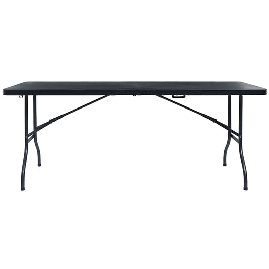 Folding Camping Table | Black | HDPE, Powder-coated steel | Large