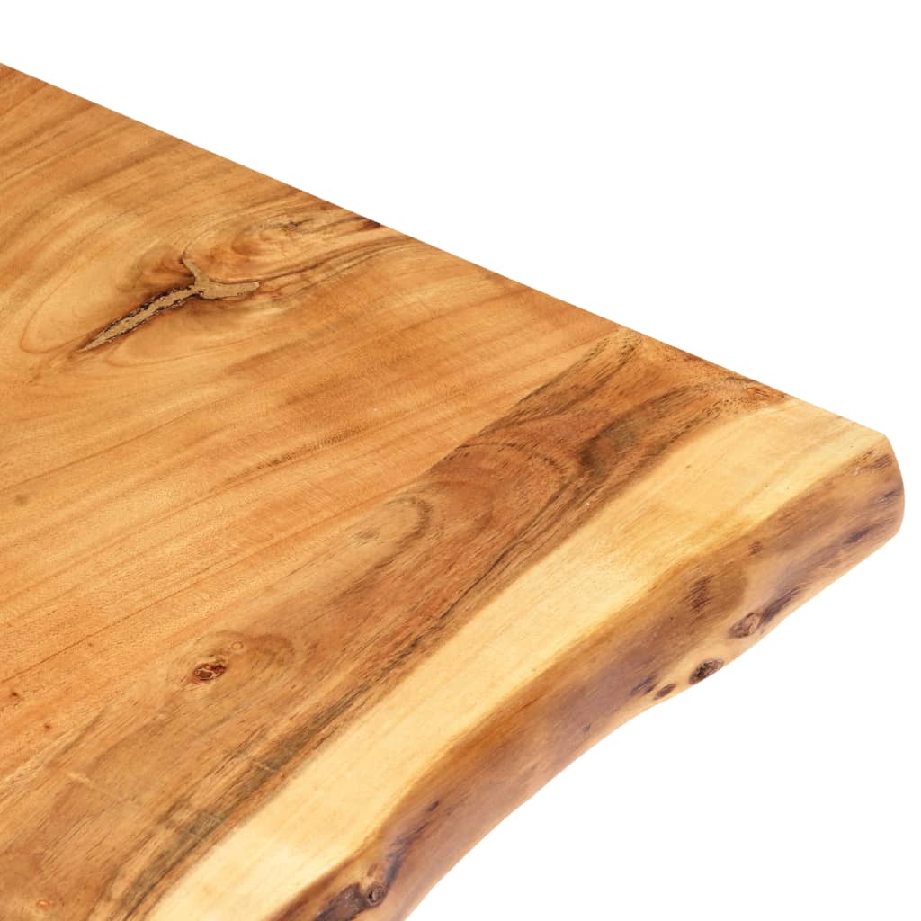 Table Top | Natural wood | Solid acacia wood | 80 cm x 50-60 cm x 3.8 cm