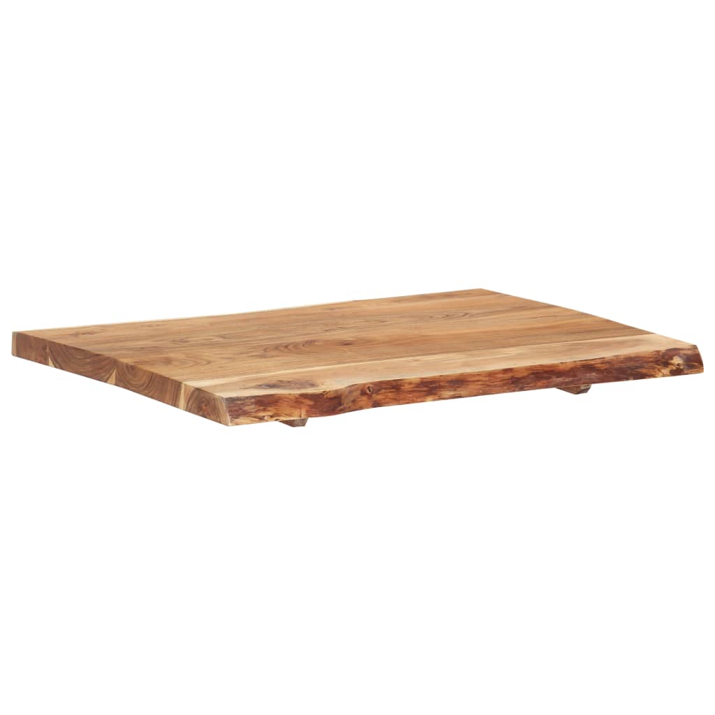 Table Top | Natural wood | Solid acacia wood | 80 cm x 50-60 cm x 3.8 cm
