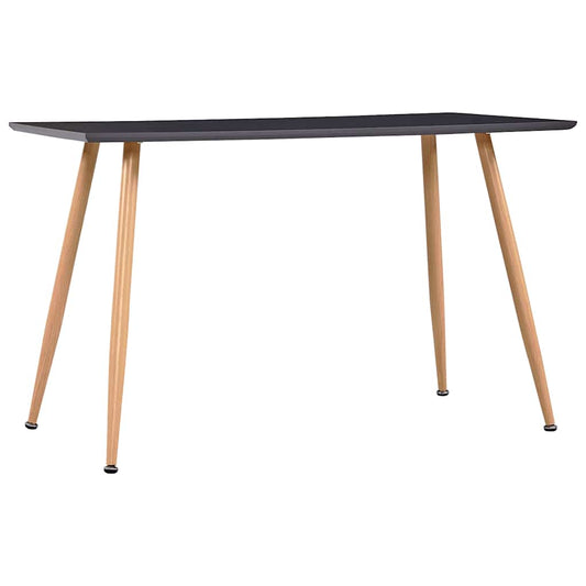 Dining Table | Grey and Oak | MDF and Steel | 120 cm long, 60 cm wide