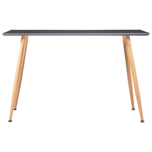 Dining Table | Grey and Oak | MDF and Steel | 120 cm long, 60 cm wide