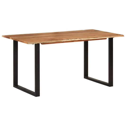 Dining Table | Acacia with Black Legs | Solid Acacia Wood