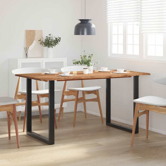Dining Table | Acacia with Black Legs | Solid Acacia Wood