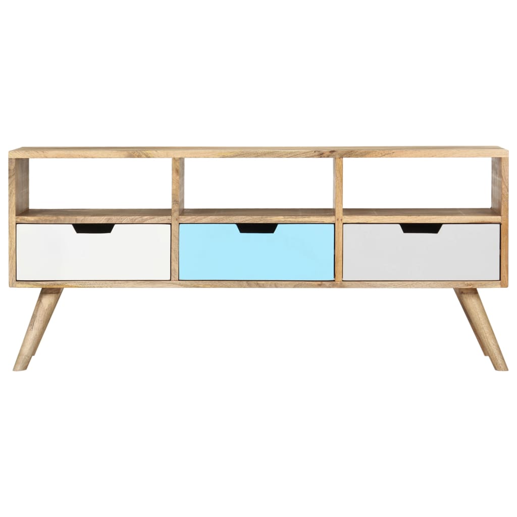 TV Cabinet 110x35x48 cm Solid Mango Wood