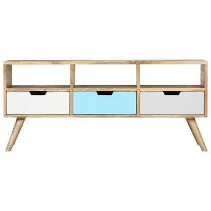 TV Cabinet 110x35x48 cm Solid Mango Wood