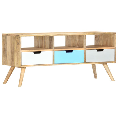 TV Cabinet 110x35x48 cm Solid Mango Wood