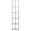 6-Tier Shelf Transparent 30x30x160 cm Tempered Glass