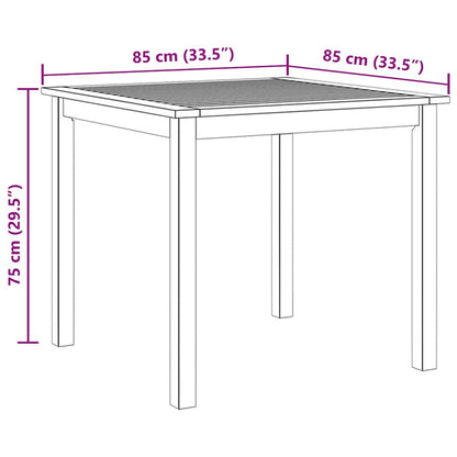Garden Table 85x85x74 cm Solid Acacia Wood