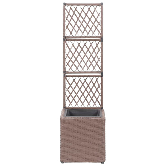 Raised Bed | Brown | Poly rattan, plastic | 30x30 cm | Planters | Planter