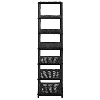 Shoe Rack Black 50x30x120 cm Poly Rattan