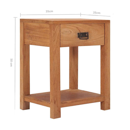 287231 vidaXL Bedside Cabinet 35x35x50 cm Solid Teak Wood