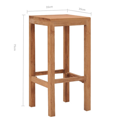 Bar Stools 4 pcs Solid Teak Wood