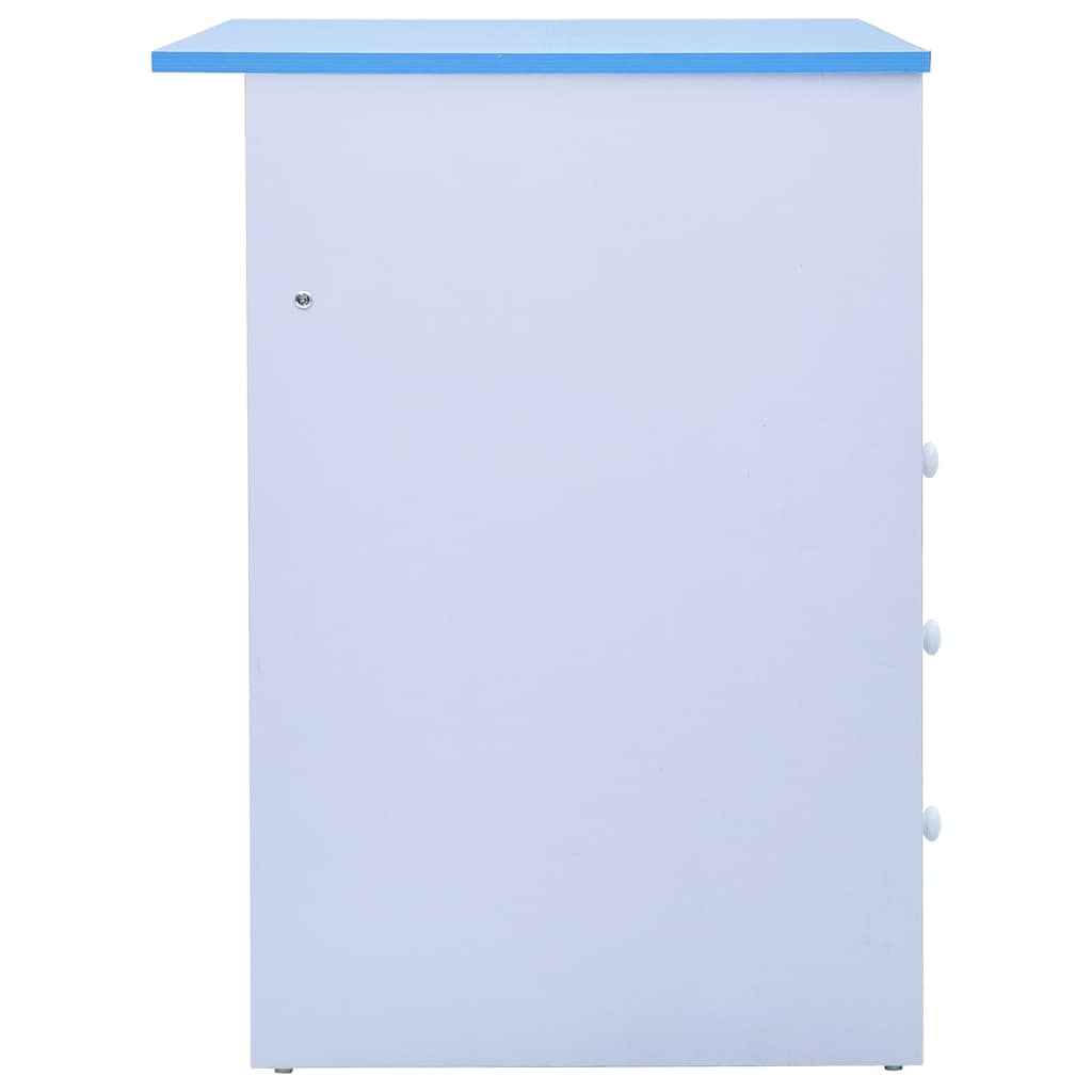 287446 vidaXL Children Drawing Study Desk Tiltable Blue and White