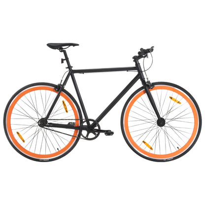 Fixed Gear Bike Black and Orange 700c 51 cm