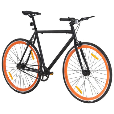 Fixed Gear Bike Black and Orange 700c 51 cm