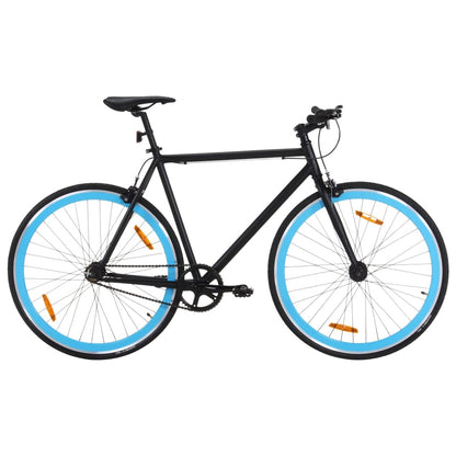 Fixed Gear Bike Black and Blue 700c 51 cm