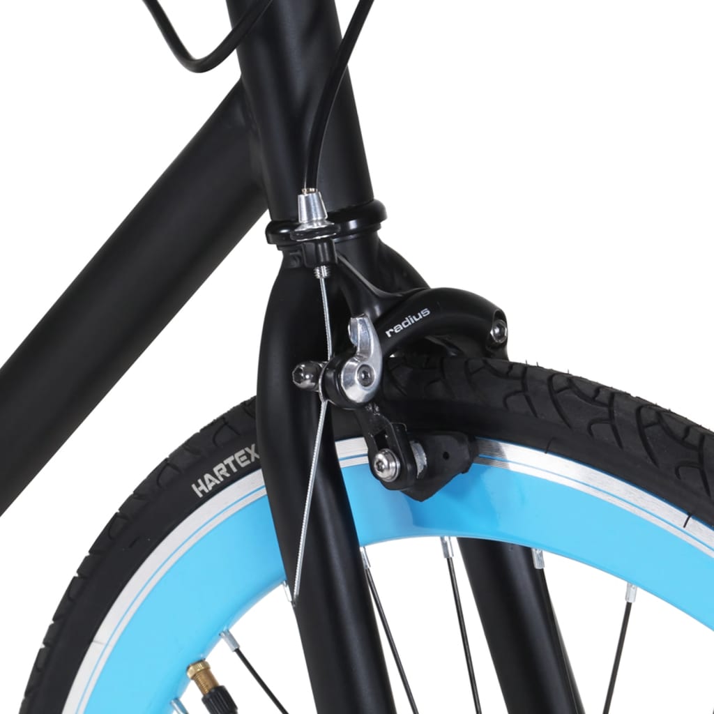 Fixed Gear Bike Black and Blue 700c 51 cm