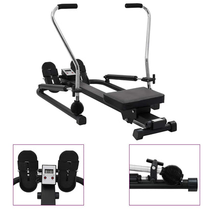 92014 vidaXL Rowing Machine 5 Level Hydraulic Resistance