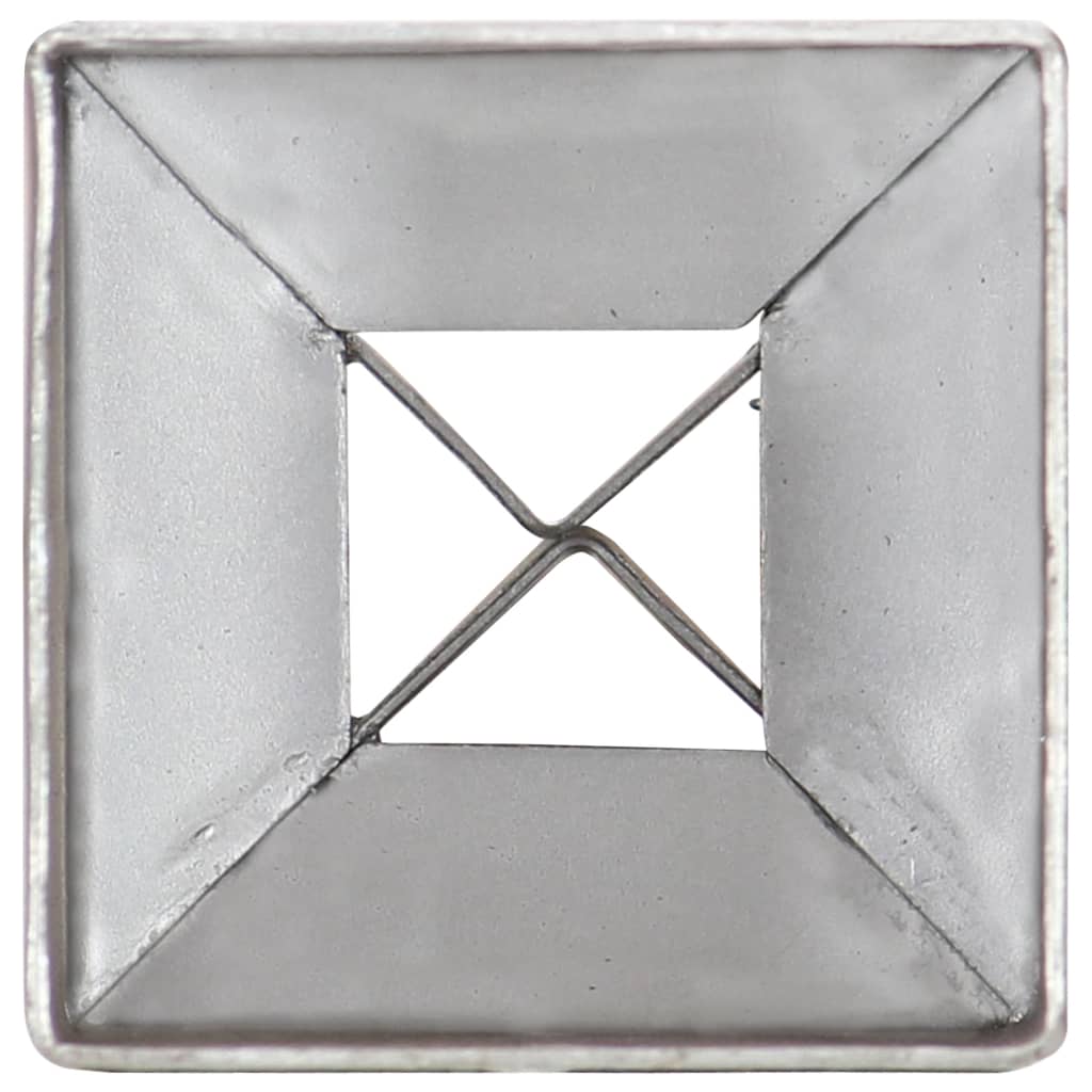 Ground Spikes 6 pcs Silver 7x7x75 cm Galvanised Steel