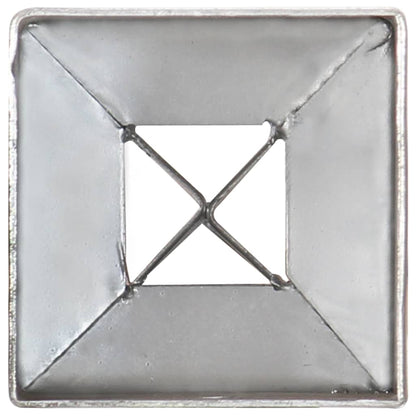 Ground Spikes 6 pcs Silver 7x7x90 cm Galvanised Steel