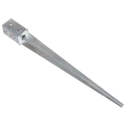 Ground Spikes 6 pcs Silver 8x8x91 cm Galvanised Steel