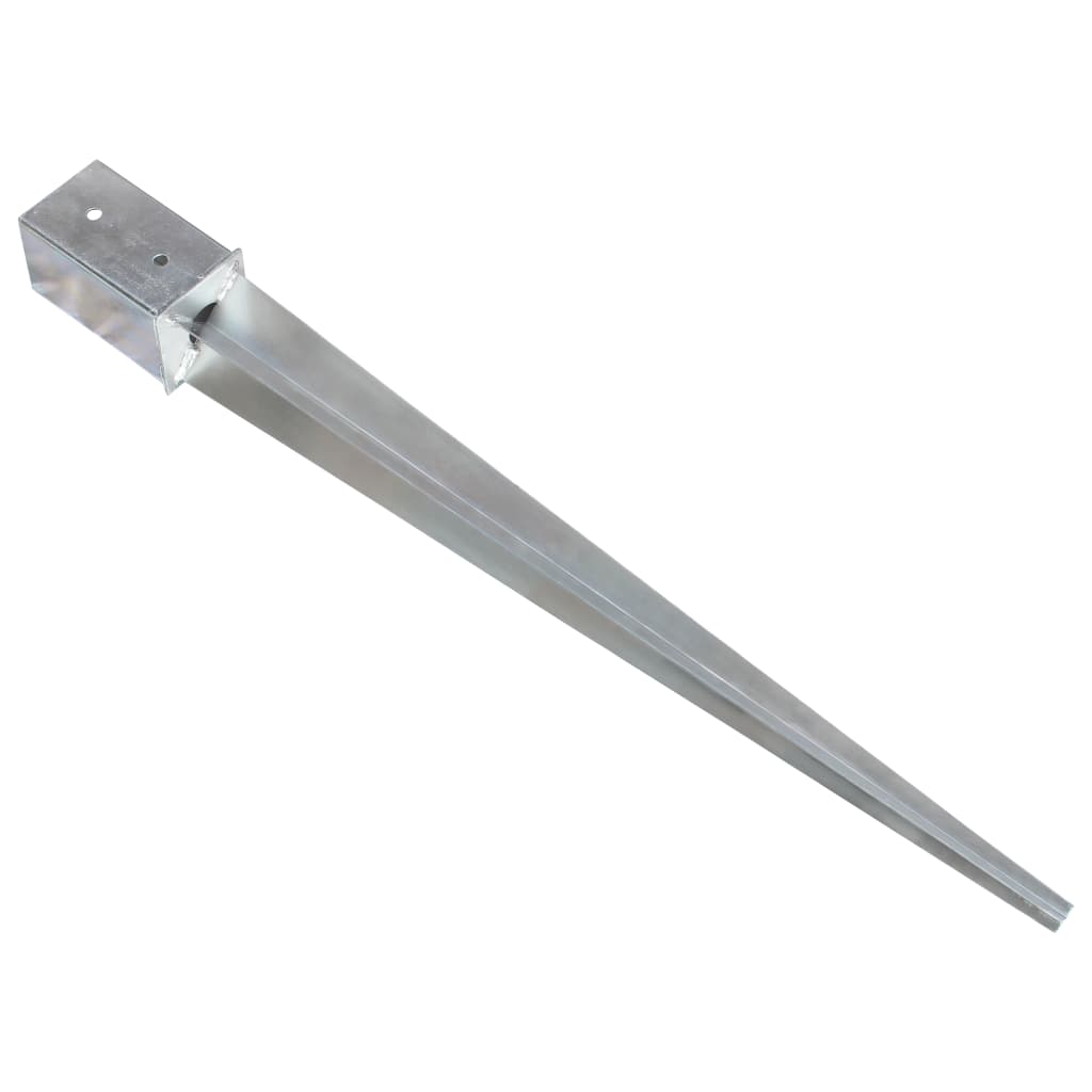 Ground Spikes 12 pcs Silver 8x8x91 cm Galvanised Steel