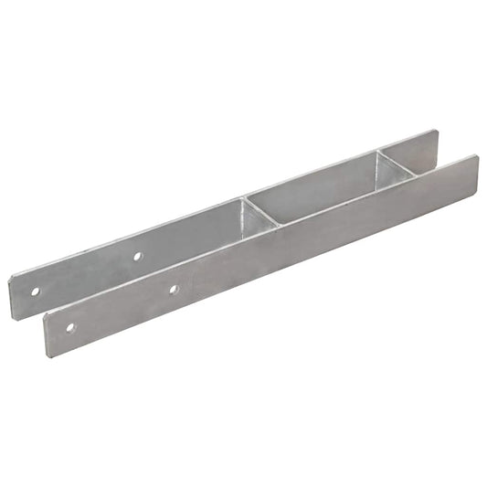 Fence Anchors 6 pcs Silver 7x6x60 cm Galvanised Steel