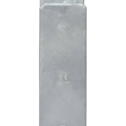 Fence Anchors 2 pcs Silver 8x6x60 cm Galvanised Steel