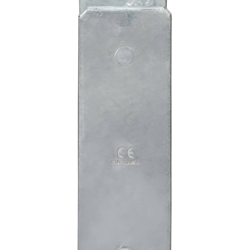 Fence Anchors 6 pcs Silver 8x6x60 cm Galvanised Steel