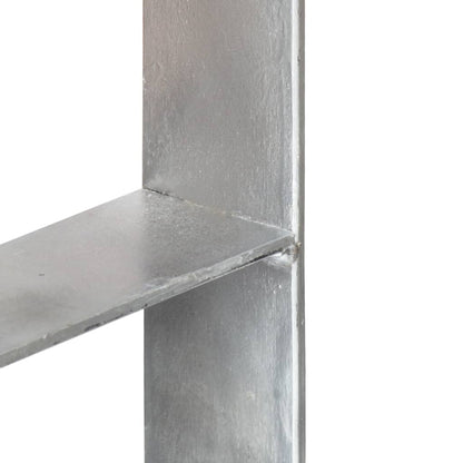 Fence Anchors 6 pcs Silver 14x6x60 cm Galvanised Steel