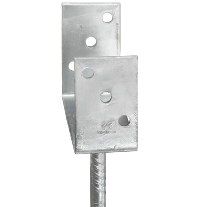 Fence Anchors 6 pcs Silver 10x6x30 cm Galvanised Steel